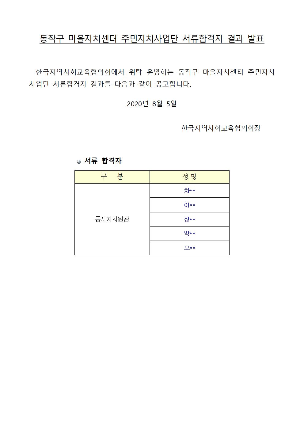 동작구사업단 추가모집 서류합격자 결과 공고문(kace홈피)20200805001.jpg